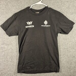 Maison Article Shirt Mens Medium Graphic Tee Iron Aesthetics WNRS Gym Black